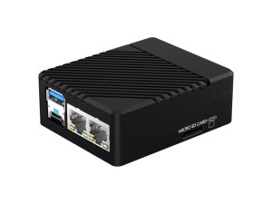 Базова плата Mini Dual Gigabit Ethernet для Raspberry Pi CM5 з корпусом та блоком живлення