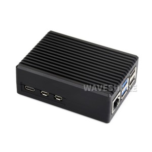 Алюмінієвий ребристий корпус-радіатор із кулером для Raspberry Pi 5 від Waveshare