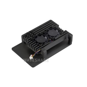 Алюминевый корпус-радиатор с двумя вентиляторами для Raspberry Pi 5 от Waveshare