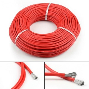 Кабель 4AWG в силиконовой изоляции 50 см (красный)