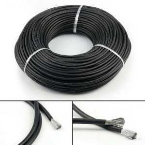 Кабель 4AWG в силиконовой изоляции 50 см (черный)