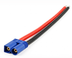 Роз'єм EC5 3 дротами 12AWG, 10 см (тато)