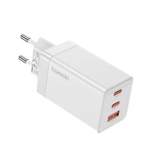 Зарядний пристрій Toocki GaN 67W PD3.0/QC4.0 білий
