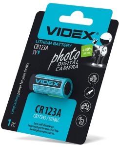 Батарейка Videx CR123A Lithium 3В