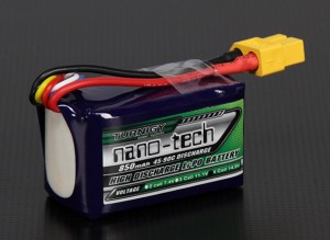 Акумулятор Turnigy nano-tech 850мАг 4S 45~90C Lipo Pack