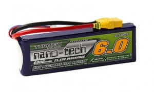 Аккумулятор Turnigy nano-tech 6000мАч 2S 25~50C Lipo Pack w/XT-90