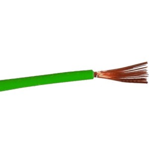 Провід монтажний ПВ-3 (0.5 мм²), мідний, 1м (зелений / сірий)