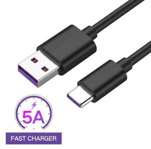 USB-кабель зарядки Type-C 5A чорний 0.5м