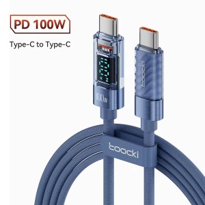 USB-кабель Toocki 100W Type-C с индикацией мощности 1м