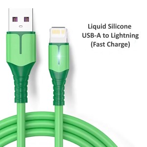 USB-кабель силикон USB-А Lightning 1.5м зеленый