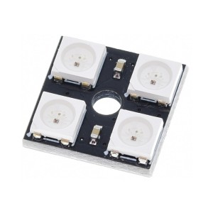 Адресный RGB светодиодный модуль WS2812B 4 бита (4 LED, 5050)