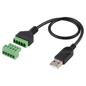 Перехідник штекер USB (M) на 5-ти контактну клему