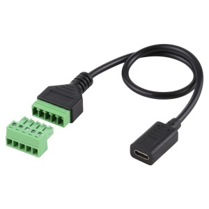 Перехідник роз'єм USB Type-C (F) на 5-ти контактну клему