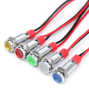 Індикатор антивандальний  6F-D-12-24VY-L червоний LED