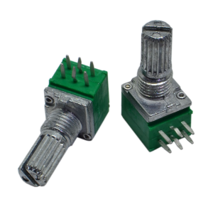 Резистор змінний RK097N 100K-B здвоєний 6pin (15мм)