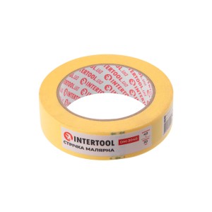 Скотч малярный желтый 30мм/40м INTERTOOL DM-3040