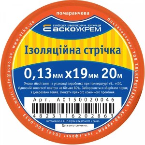 Изолента ПВХ 0.13x19мм 20м красная
