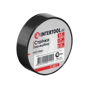 Лента изоляционная, 0.15х17мм 10м черная INTERTOOL IT-0011