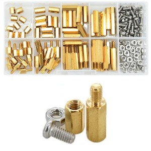 Набір латунних стійок М2.5 з гвинтами та гайками 160шт в органайзері