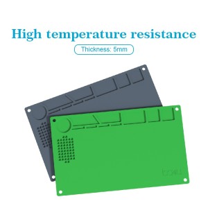 Коврик монтажный силиконовый термостойкий BAKU BA-689, 332x202мм, 500°C