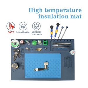 Коврик монтажный силиконовый термостойкий BAKU BA-695, 450x300 мм, 500°C