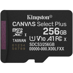 KINGSTON 256GB micSDXC Canvas Select Plus Gen3 150R A1 w/o ADP