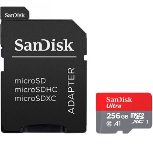 SANDISK Ultra microSDXC 256GB + SD Adapter 150MB/s A1 Class 10 UHS-I