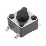 Тактовая кнопка SMD 4-pin 6х6x4.3мм, шток 0.8мм