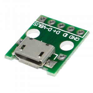 Плата-перехідник microUSB-B на DIP 2.54