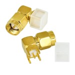 Коаксіальний конектор SMA-plug кутовий для друковоної плати 1 шт