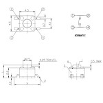 Тактовая кнопка SMD 4-pin 4.5х4.5x7.5мм, шток 4 мм