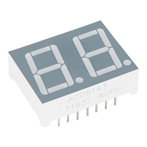 Сдвоенный 7-сегментный RGB индикатор 0.56" ACD8143 (общий анод)