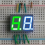 Сдвоенный 7-сегментный RGB индикатор 0.56" ACD8143 (общий анод)