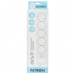 Мережевий подовжувач PATRON 1.8м 250В 16А 5 розеток, чорний