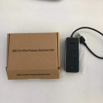 Високошвидкісний алюмінієвий 4-портовий USB-хаб 3.0 з портом живлення