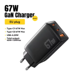 Зарядное устройство ESAAGER GaN 67W PD3.0/QC4.0 чорний