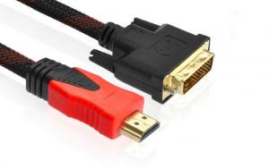 Кабель HDMI - DVI 1.5м в оплетке, с фильтрами
