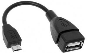 OTG кабель USB AF - микроUSB 0.15м