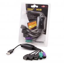 USB Хаб TD010 3 порти і PS-2