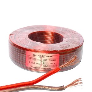 Кабель акустический Sound Star 2х1.0мм прозрачный 1м