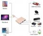 Адаптер 3 в 1 Type-C to HDMI+PD+USB 3.0 (цвет - серебристый или золотистый)