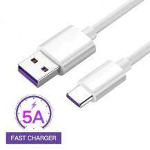 USB-кабель зарядки Type-C 5A белый 0.3м