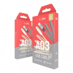 Кабель Dotfes Lightning to USB A03 Frosted TPE Tarnish для IPhone