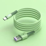 USB-кабель силикон 5А Type-C  1.5 м. зеленый