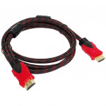 Кабель HDMI - HDMI 1.5м в нейлоновой оплетке с ферритами