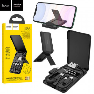 USB кабель Hoco U86 Treasure 6в1 0.28m (черный)