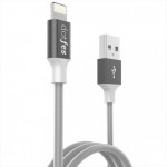 Кабель Dotfes Lightning to USB A03F MFI Transparent TPE Braided Tarnish для IPhone (1м)