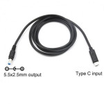 Кабель WITRN Type-C/DC5525 с триггером Power Delivery 20В 5А (реально 1.5А)