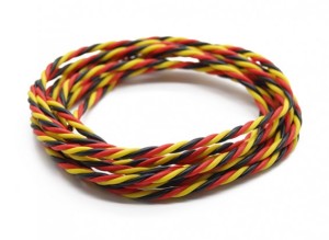 Сервокабель Dinogy 22 AWG скрученный (Futaba), 1 метр