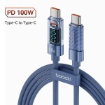 USB-кабель Toocki 100W Type-C з індикацією потужності 2м